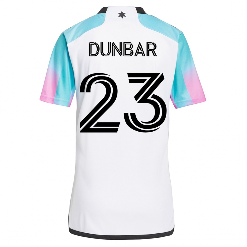 Dzieci Cameron Dunbar #23 Biały Wyjazdowa Koszulka 2023/24 Koszulki Klubowe