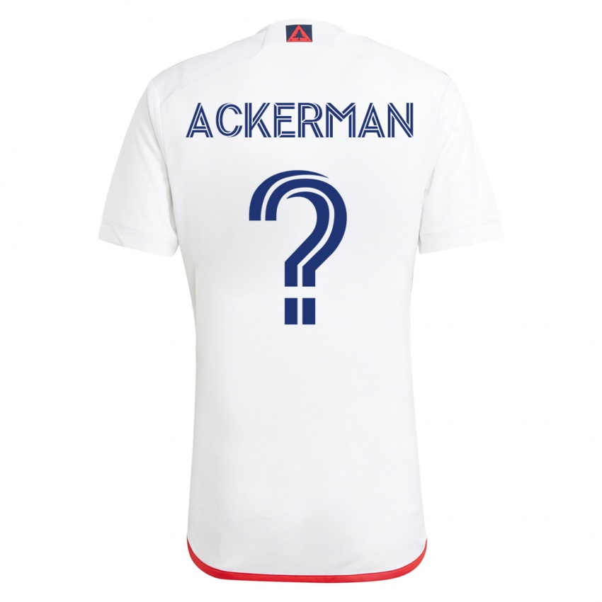 Dzieci Eli Ackerman #0 Biało - Czerwony Wyjazdowa Koszulka 2023/24 Koszulki Klubowe