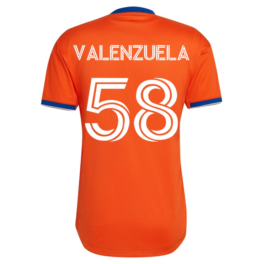 Dzieci Gerardo Valenzuela #58 Biały Wyjazdowa Koszulka 2023/24 Koszulki Klubowe