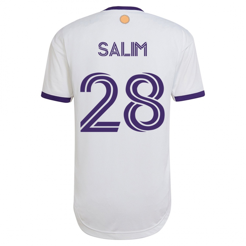 Dzieci Abdi Salim #28 Biały Wyjazdowa Koszulka 2023/24 Koszulki Klubowe