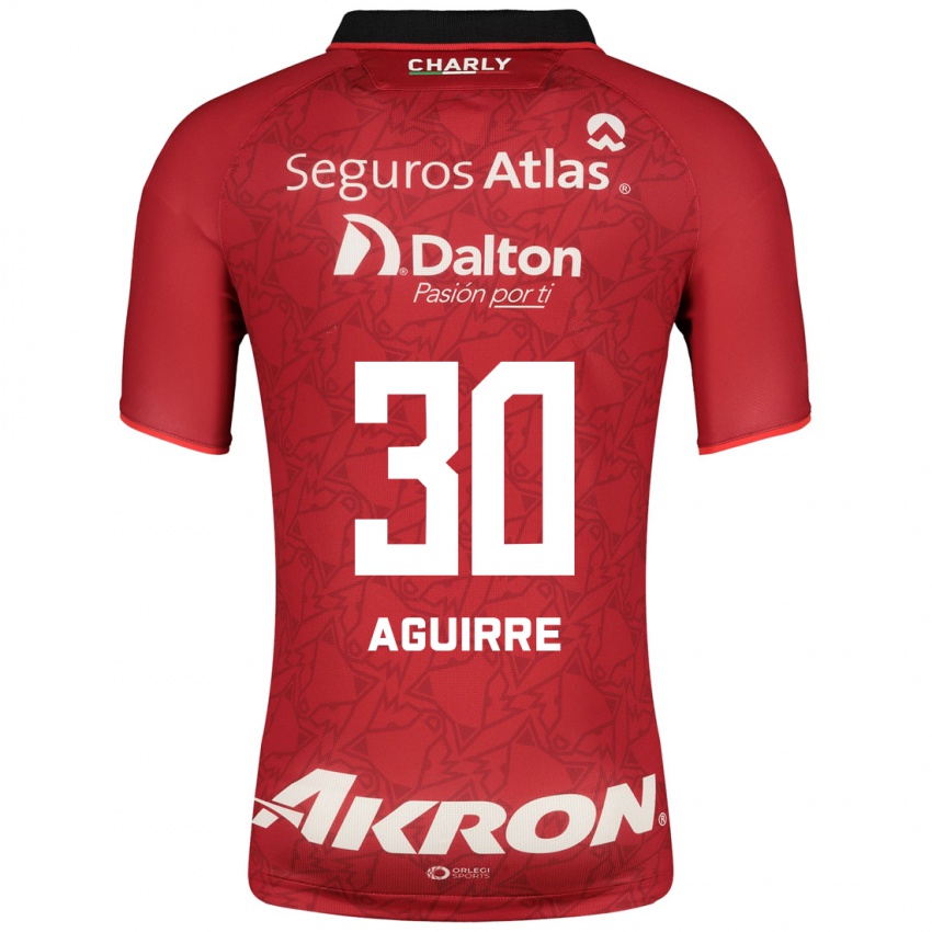 Dzieci Eduardo Aguirre #30 Czerwony Wyjazdowa Koszulka 2023/24 Koszulki Klubowe