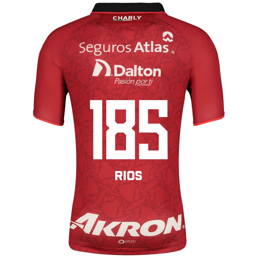 Dzieci Víctor Ríos #185 Czerwony Wyjazdowa Koszulka 2023/24 Koszulki Klubowe