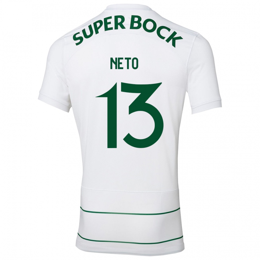 Dzieci Luís Neto #13 Biały Wyjazdowa Koszulka 2023/24 Koszulki Klubowe