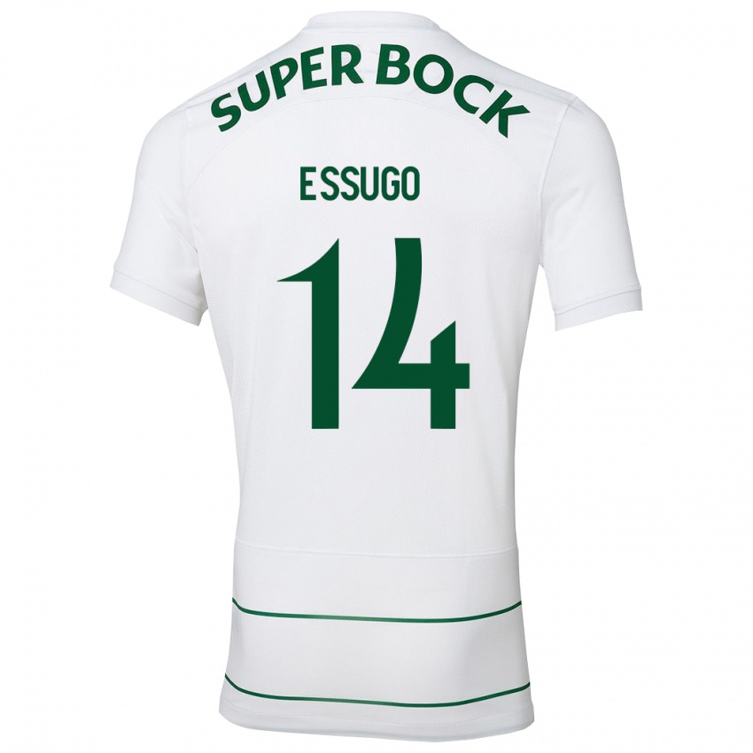 Dzieci Dário Essugo #14 Biały Wyjazdowa Koszulka 2023/24 Koszulki Klubowe