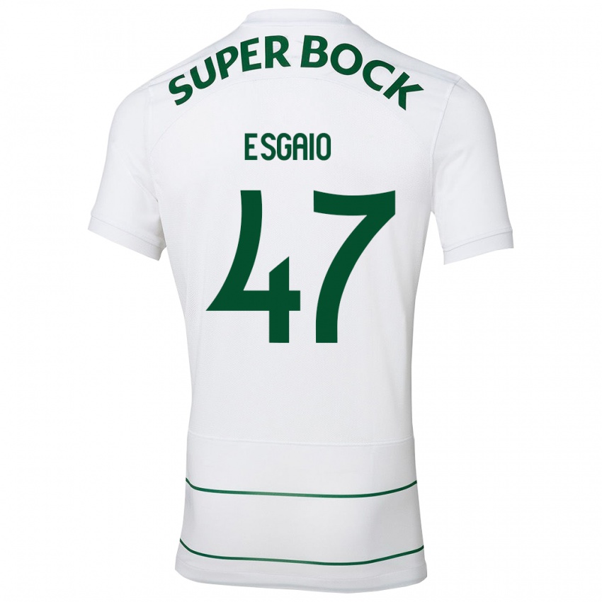Dzieci Ricardo Esgaio #47 Biały Wyjazdowa Koszulka 2023/24 Koszulki Klubowe