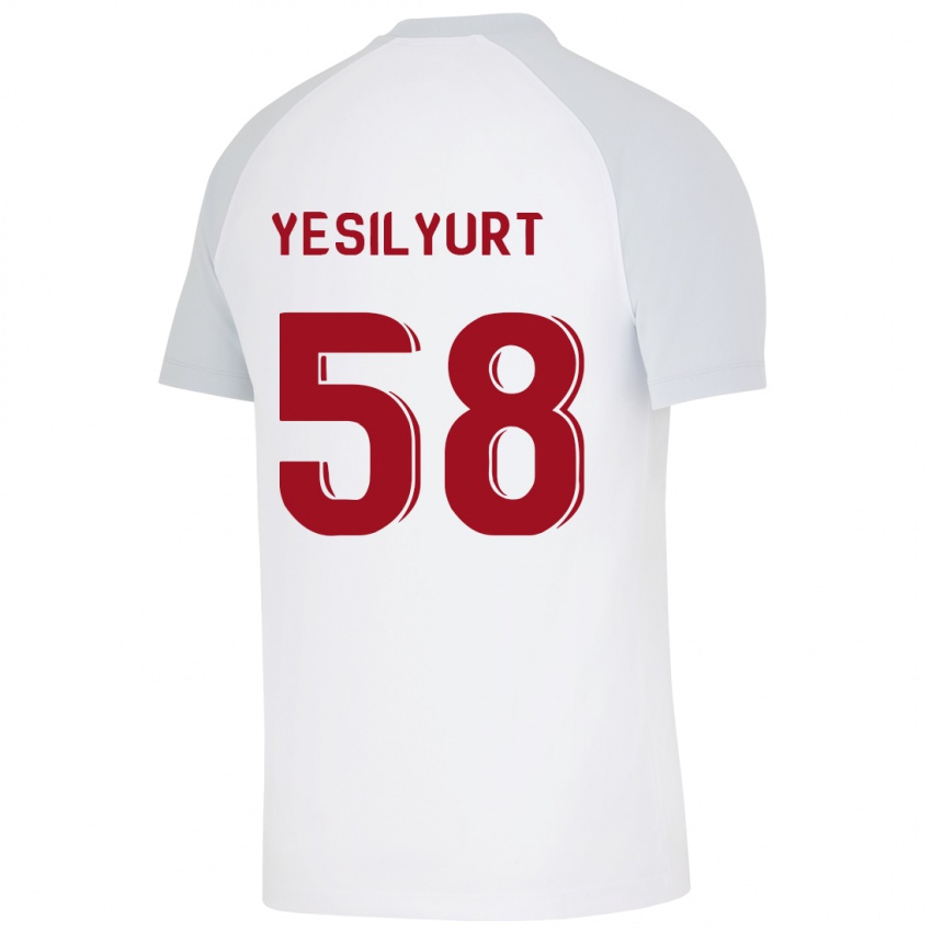 Dzieci Ali Yeşilyurt #58 Biały Wyjazdowa Koszulka 2023/24 Koszulki Klubowe