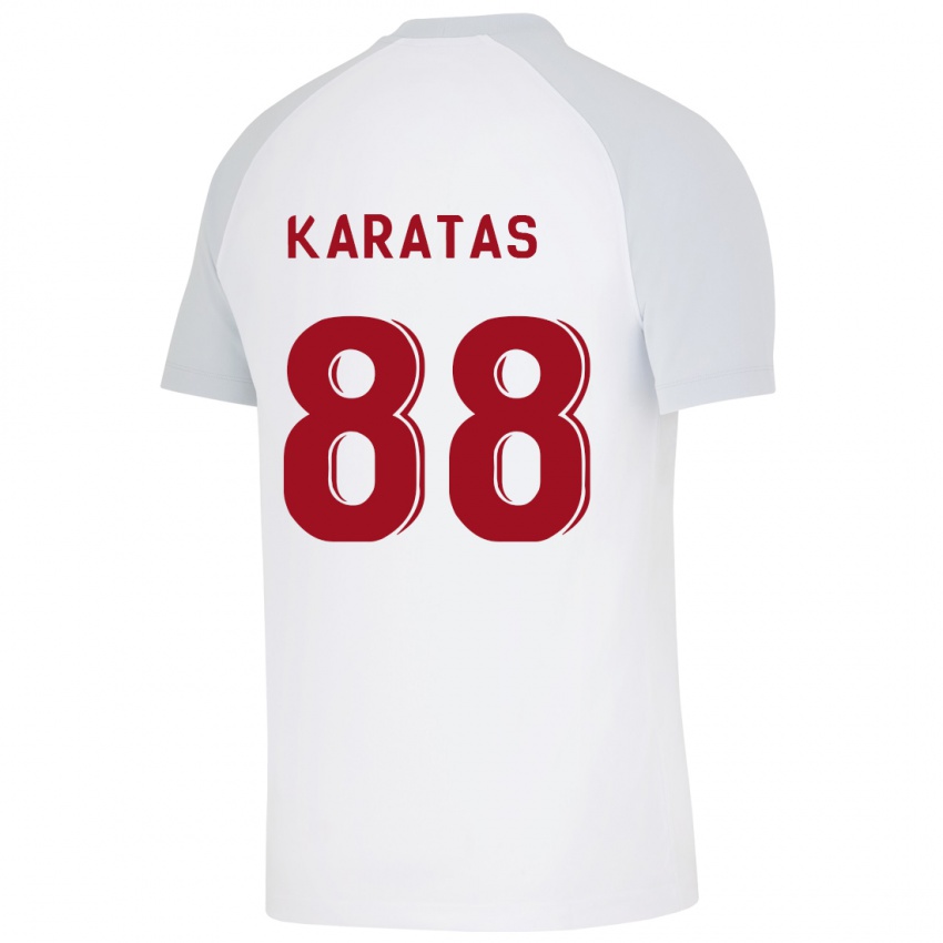 Dzieci Kazımcan Karataş #88 Biały Wyjazdowa Koszulka 2023/24 Koszulki Klubowe