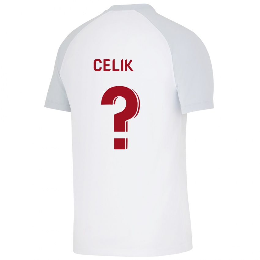 Dzieci Berke Celik #0 Biały Wyjazdowa Koszulka 2023/24 Koszulki Klubowe