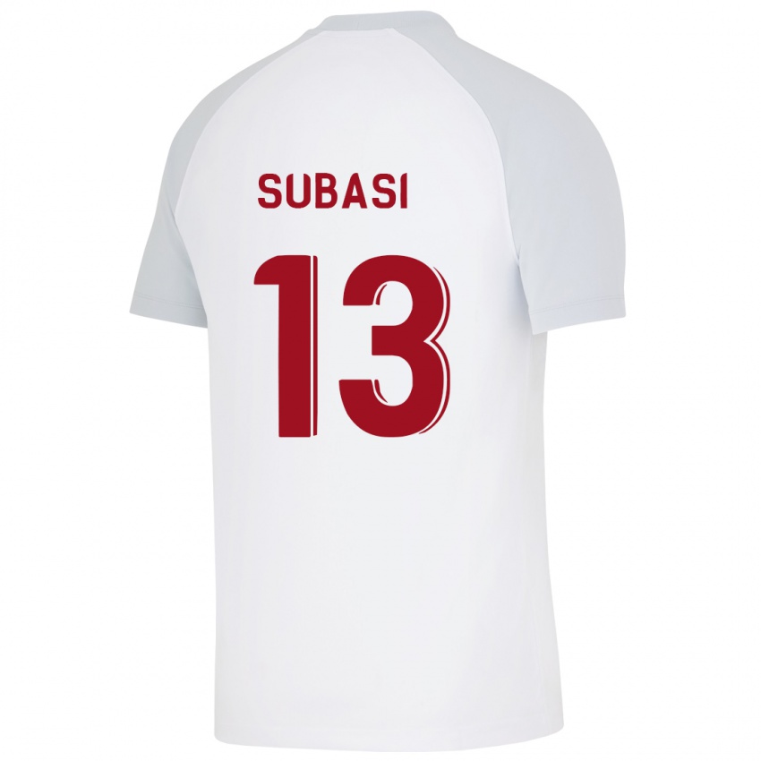 Dzieci Kadir Subasi #13 Biały Wyjazdowa Koszulka 2023/24 Koszulki Klubowe