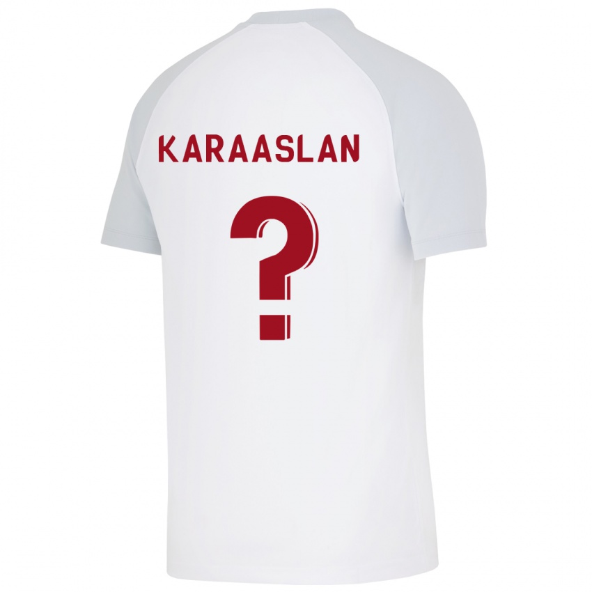 Dzieci Ahmet Kerem Karaaslan #0 Biały Wyjazdowa Koszulka 2023/24 Koszulki Klubowe