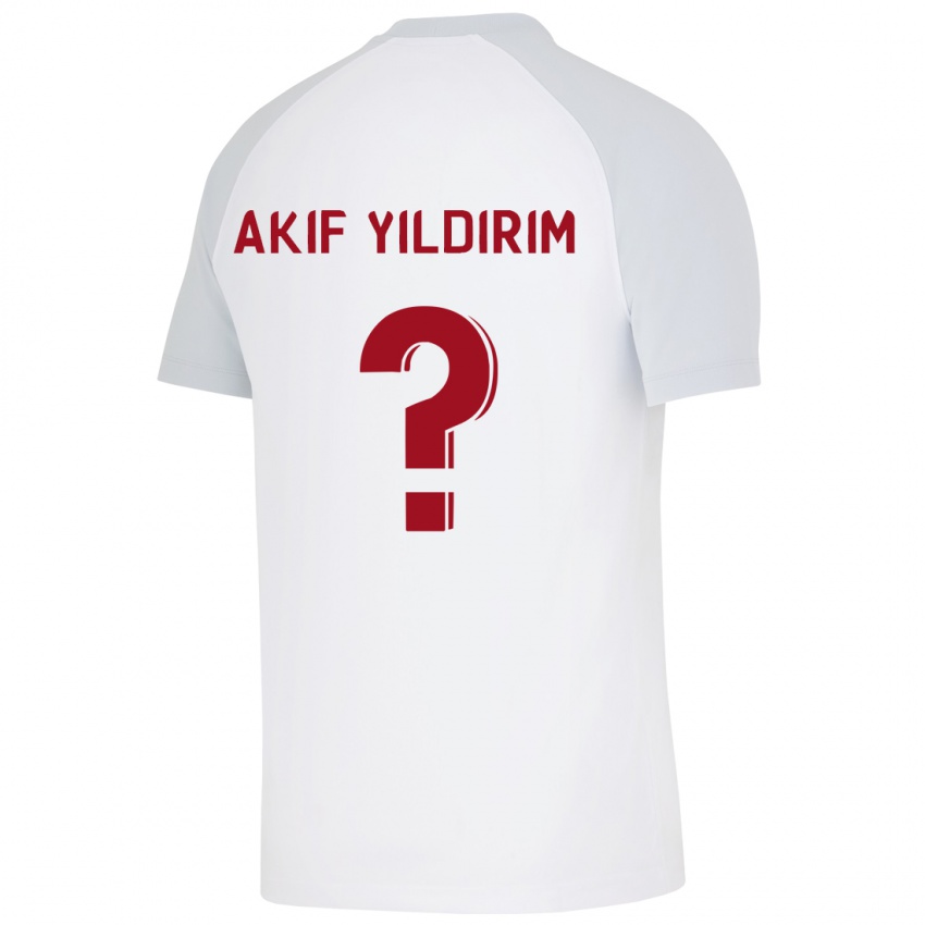 Dzieci Mehmet Akif Yıldırım #0 Biały Wyjazdowa Koszulka 2023/24 Koszulki Klubowe