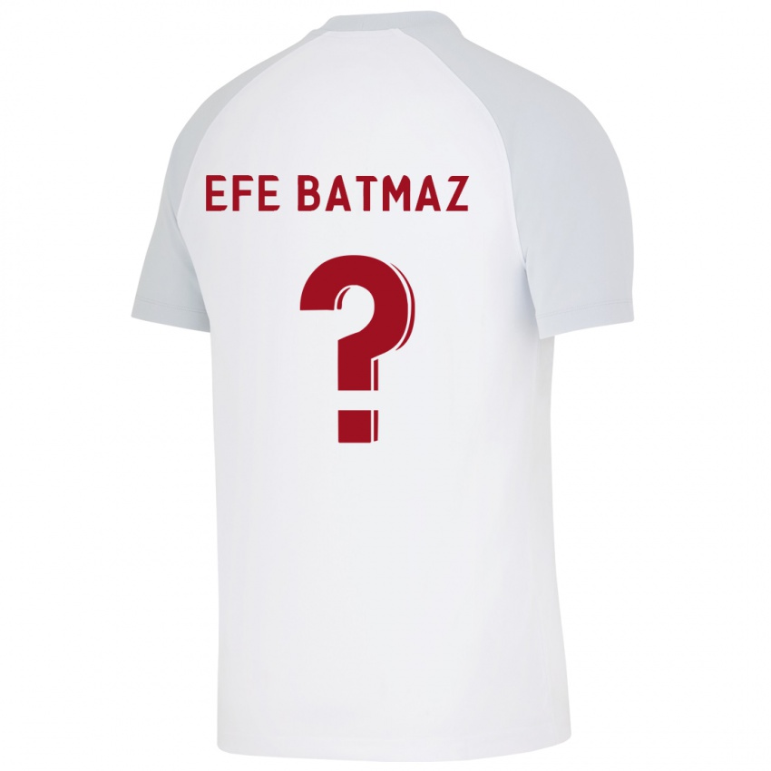 Dzieci Mert Efe Batmaz #0 Biały Wyjazdowa Koszulka 2023/24 Koszulki Klubowe