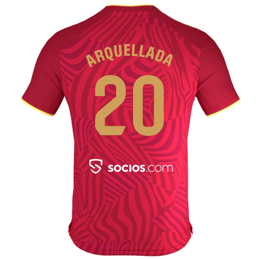 Dzieci Álvaro Arquellada #20 Czerwony Wyjazdowa Koszulka 2023/24 Koszulki Klubowe