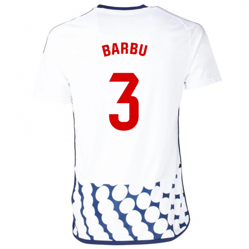 Dzieci Álex Barbu #3 Biały Wyjazdowa Koszulka 2023/24 Koszulki Klubowe