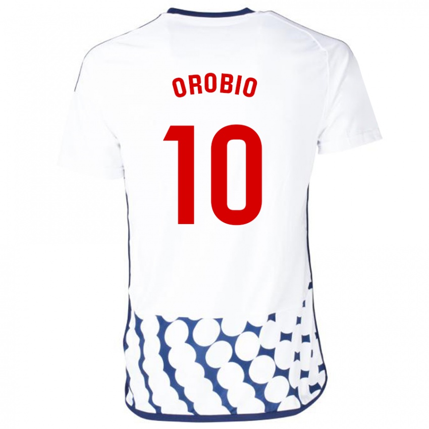 Dzieci Ekhiotz Orobio #10 Biały Wyjazdowa Koszulka 2023/24 Koszulki Klubowe