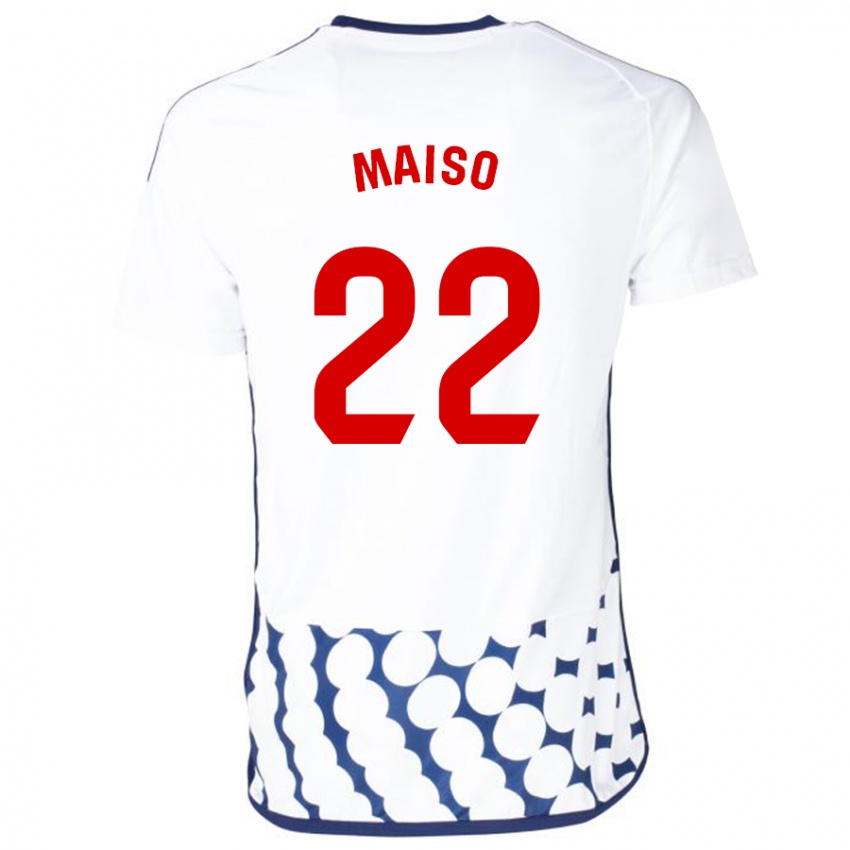 Dzieci Álvaro Maiso #22 Biały Wyjazdowa Koszulka 2023/24 Koszulki Klubowe