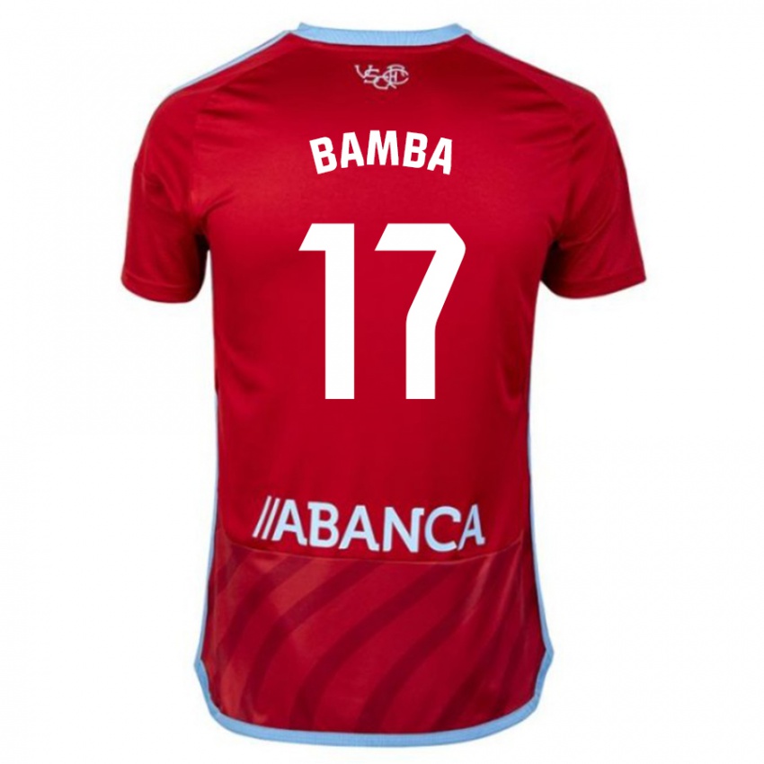 Dzieci Jonathan Bamba #17 Czerwony Wyjazdowa Koszulka 2023/24 Koszulki Klubowe