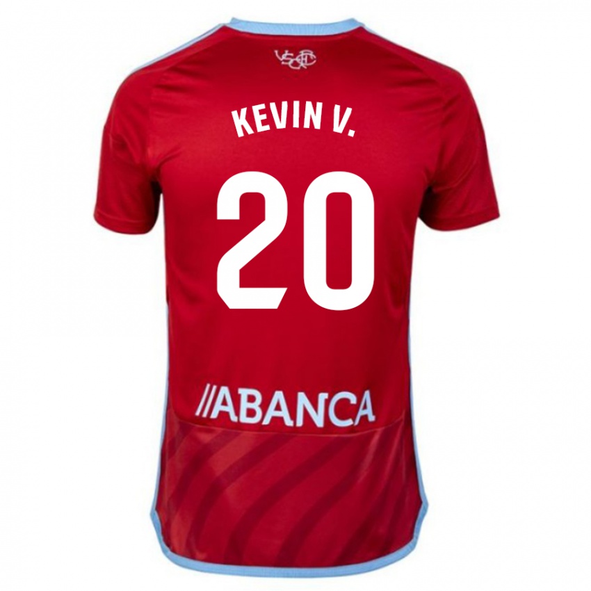 Dzieci Kevin Vázquez #20 Czerwony Wyjazdowa Koszulka 2023/24 Koszulki Klubowe