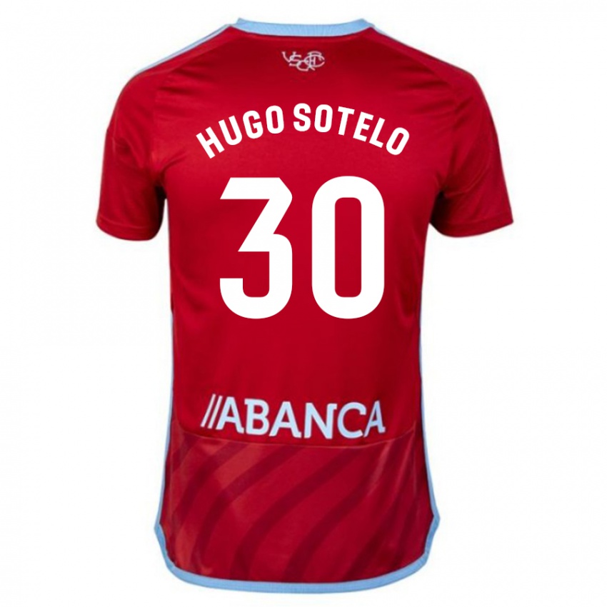 Dzieci Hugo Sotelo #30 Czerwony Wyjazdowa Koszulka 2023/24 Koszulki Klubowe
