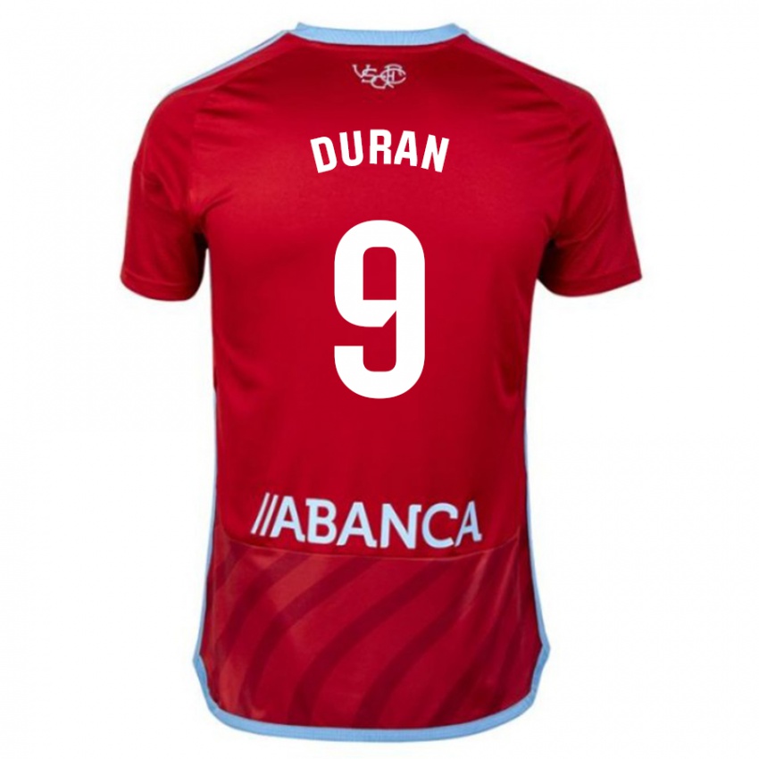 Dzieci Pablo Durán #9 Czerwony Wyjazdowa Koszulka 2023/24 Koszulki Klubowe