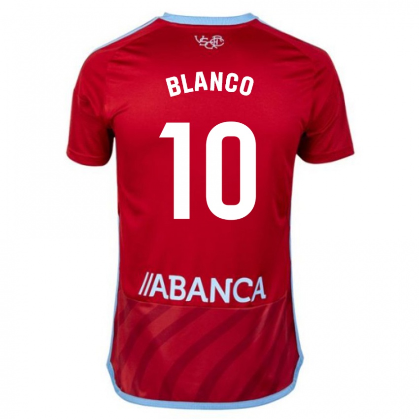 Dzieci Raúl Blanco #10 Czerwony Wyjazdowa Koszulka 2023/24 Koszulki Klubowe