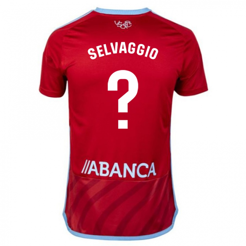 Dzieci Nico Selvaggio #0 Czerwony Wyjazdowa Koszulka 2023/24 Koszulki Klubowe