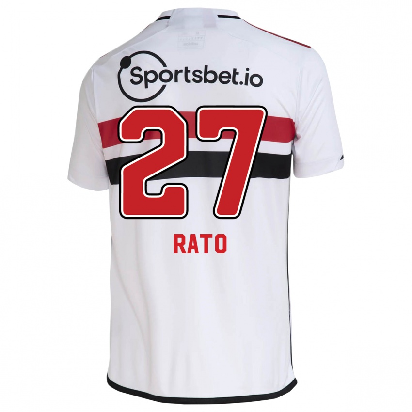 Męski Wellington Rato #27 Biały Domowa Koszulka 2023/24 Koszulki Klubowe