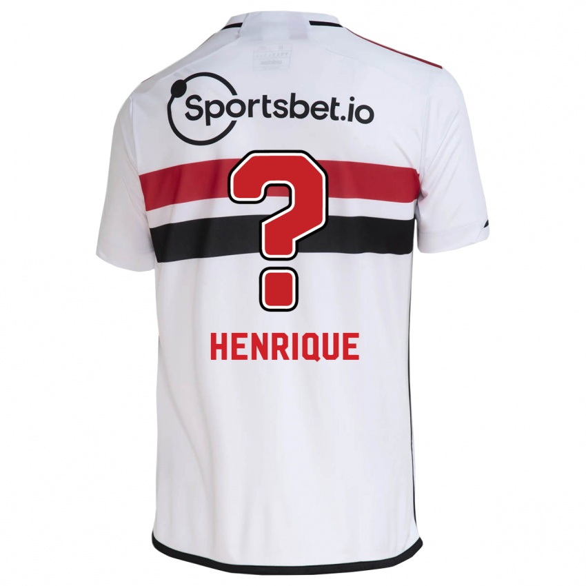 Męski Luiz Henrique #0 Biały Domowa Koszulka 2023/24 Koszulki Klubowe