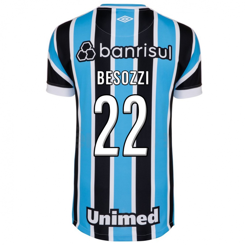 Męski Lucas Besozzi #22 Niebieski Domowa Koszulka 2023/24 Koszulki Klubowe