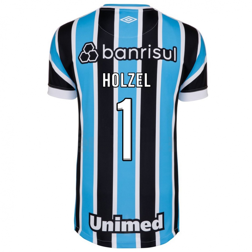 Męski Vivi Holzel #1 Niebieski Domowa Koszulka 2023/24 Koszulki Klubowe