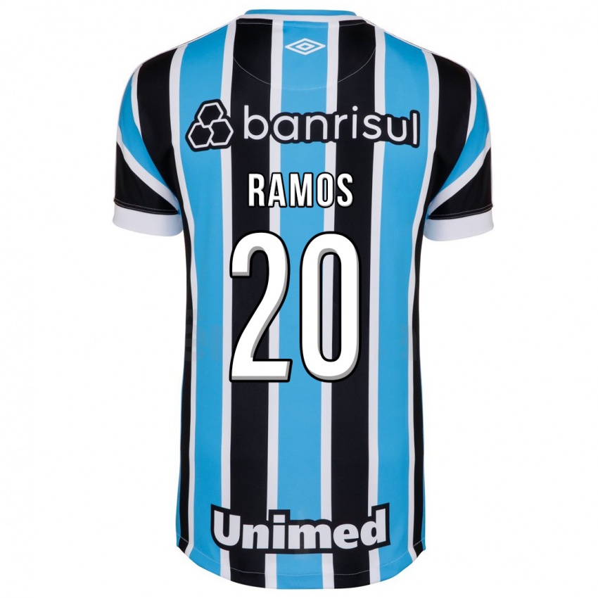 Męski Mónica Ramos #20 Niebieski Domowa Koszulka 2023/24 Koszulki Klubowe