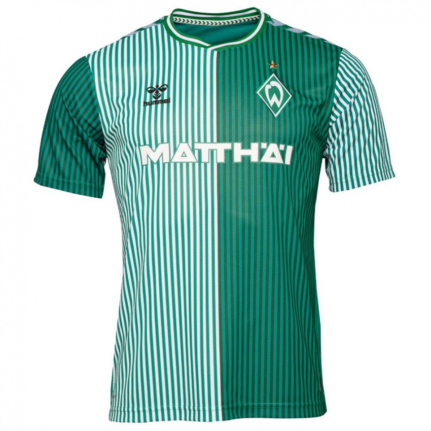 Męski Juliane Wirtz #28 Zielony Domowa Koszulka 2023/24 Koszulki Klubowe