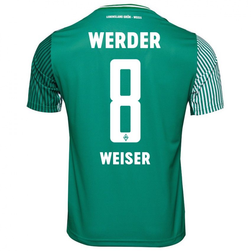 Męski Mitchell Weiser #8 Zielony Domowa Koszulka 2023/24 Koszulki Klubowe