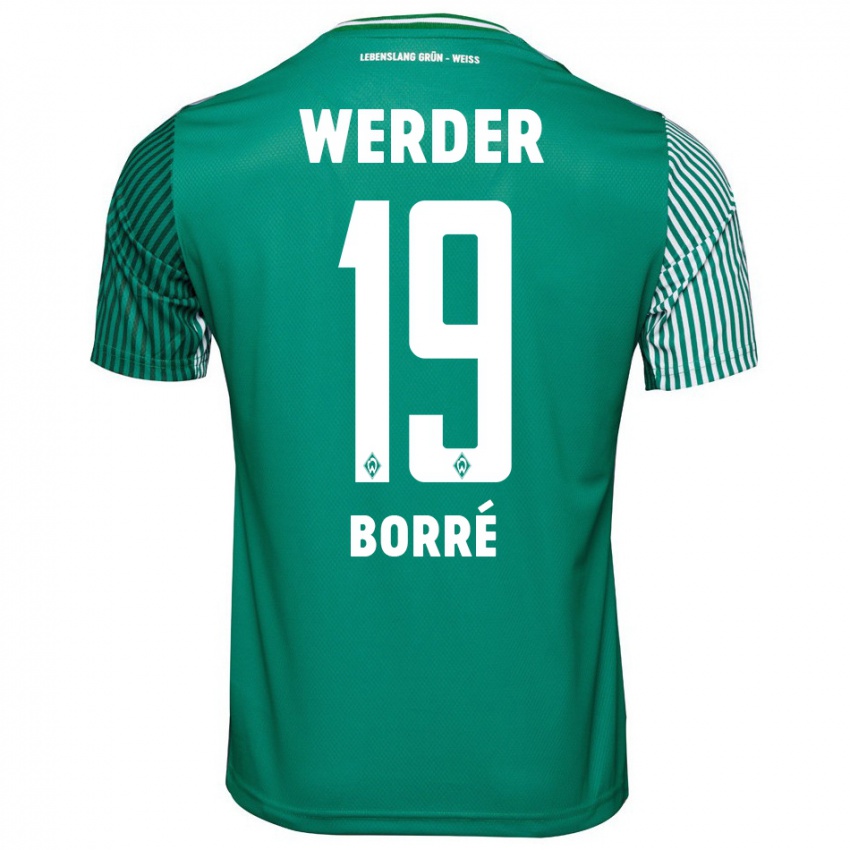 Męski Rafael Borre #19 Zielony Domowa Koszulka 2023/24 Koszulki Klubowe