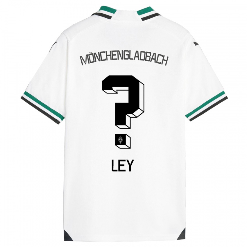 Męski Marlon Ley #0 Biały Zielony Domowa Koszulka 2023/24 Koszulki Klubowe
