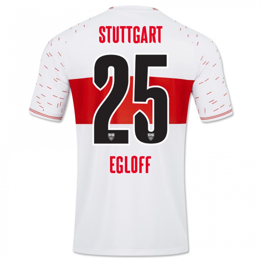 Męski Lilian Egloff #25 Biały Domowa Koszulka 2023/24 Koszulki Klubowe