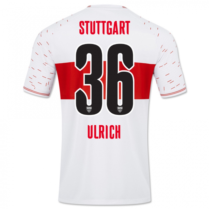 Męski Laurin Ulrich #36 Biały Domowa Koszulka 2023/24 Koszulki Klubowe