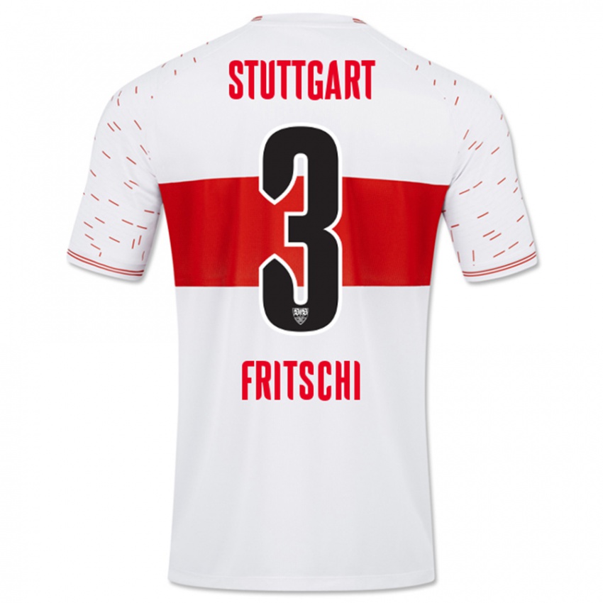 Męski Paulo Fritschi #3 Biały Domowa Koszulka 2023/24 Koszulki Klubowe