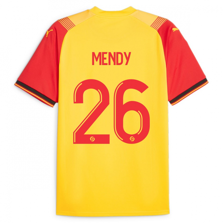 Męski Nampalys Mendy #26 Żółty Domowa Koszulka 2023/24 Koszulki Klubowe