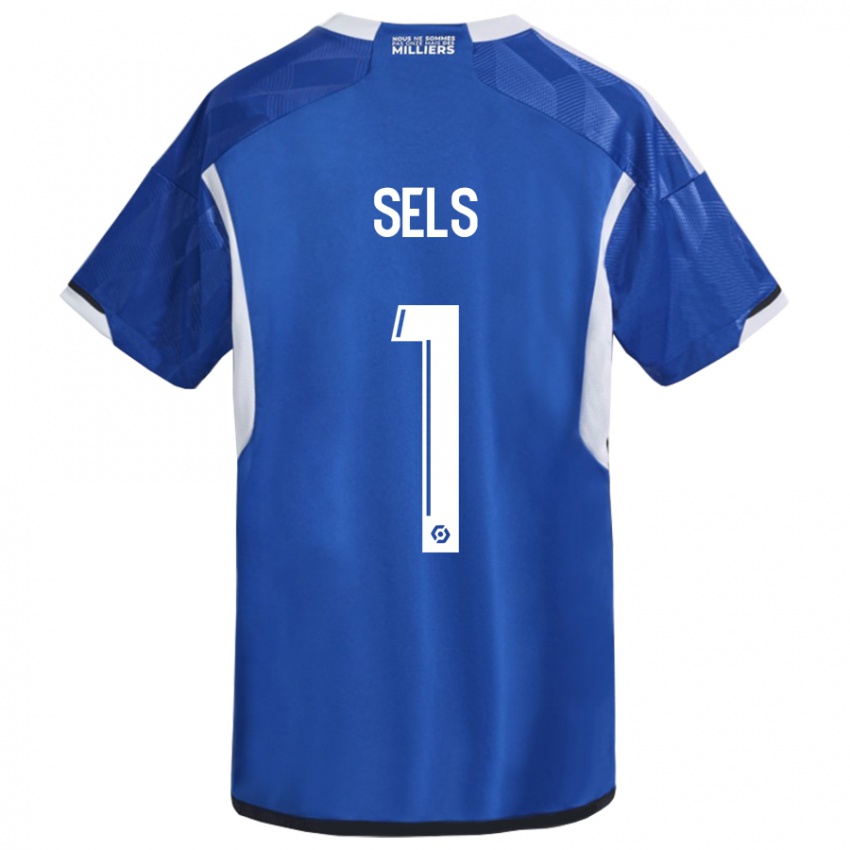 Męski Matz Sels #1 Niebieski Domowa Koszulka 2023/24 Koszulki Klubowe