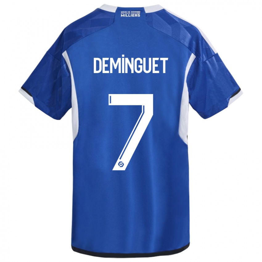 Męski Jessy Deminguet #7 Niebieski Domowa Koszulka 2023/24 Koszulki Klubowe