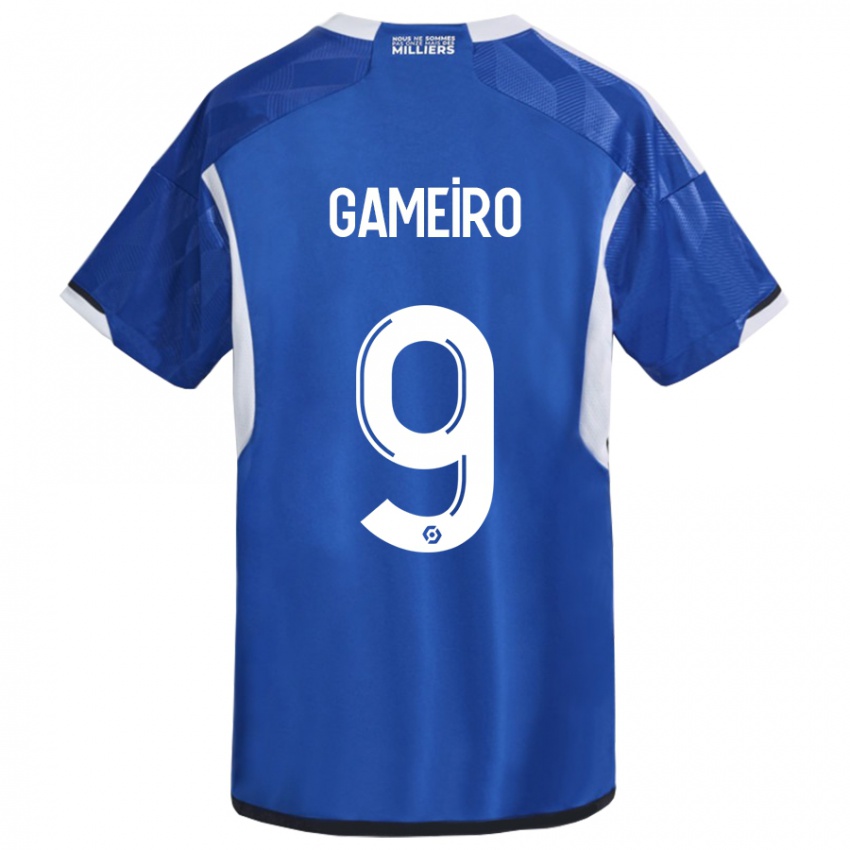 Męski Kévin Gameiro #9 Niebieski Domowa Koszulka 2023/24 Koszulki Klubowe