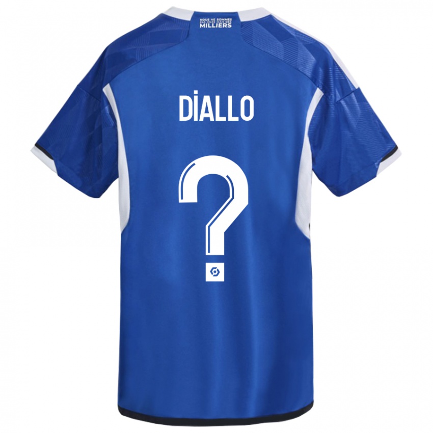 Męski Zoumana Diallo #0 Niebieski Domowa Koszulka 2023/24 Koszulki Klubowe