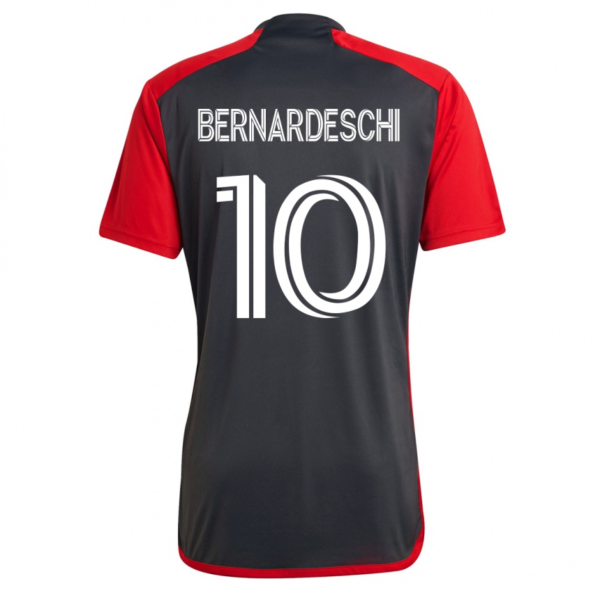 Męski Federico Bernardeschi #10 Szary Domowa Koszulka 2023/24 Koszulki Klubowe