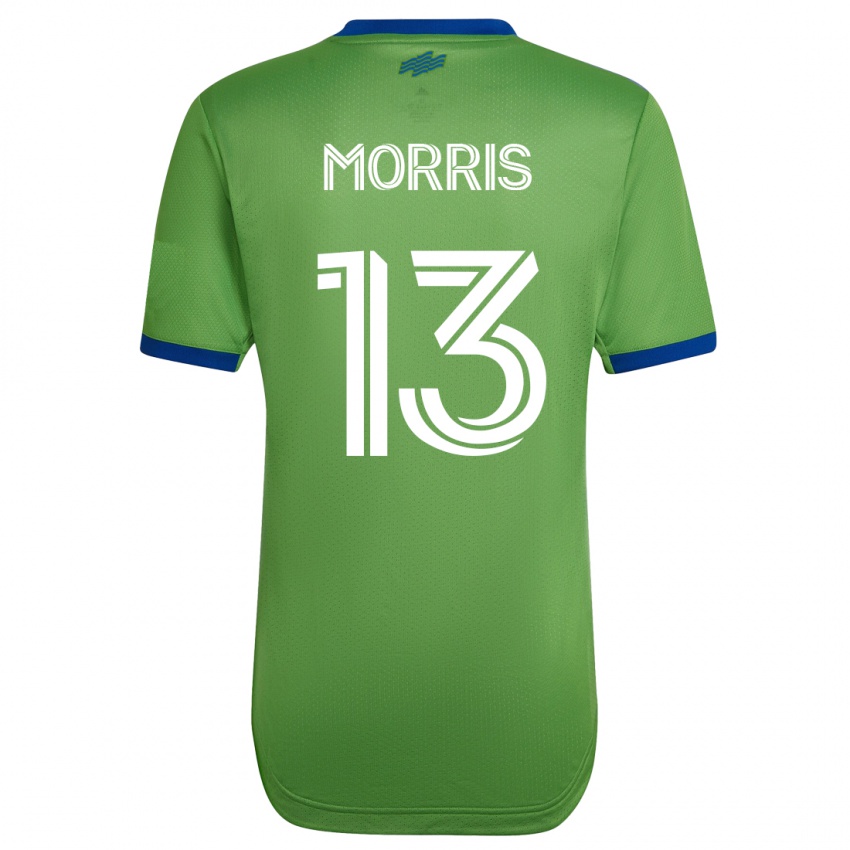 Męski Jordan Morris #13 Zielony Domowa Koszulka 2023/24 Koszulki Klubowe