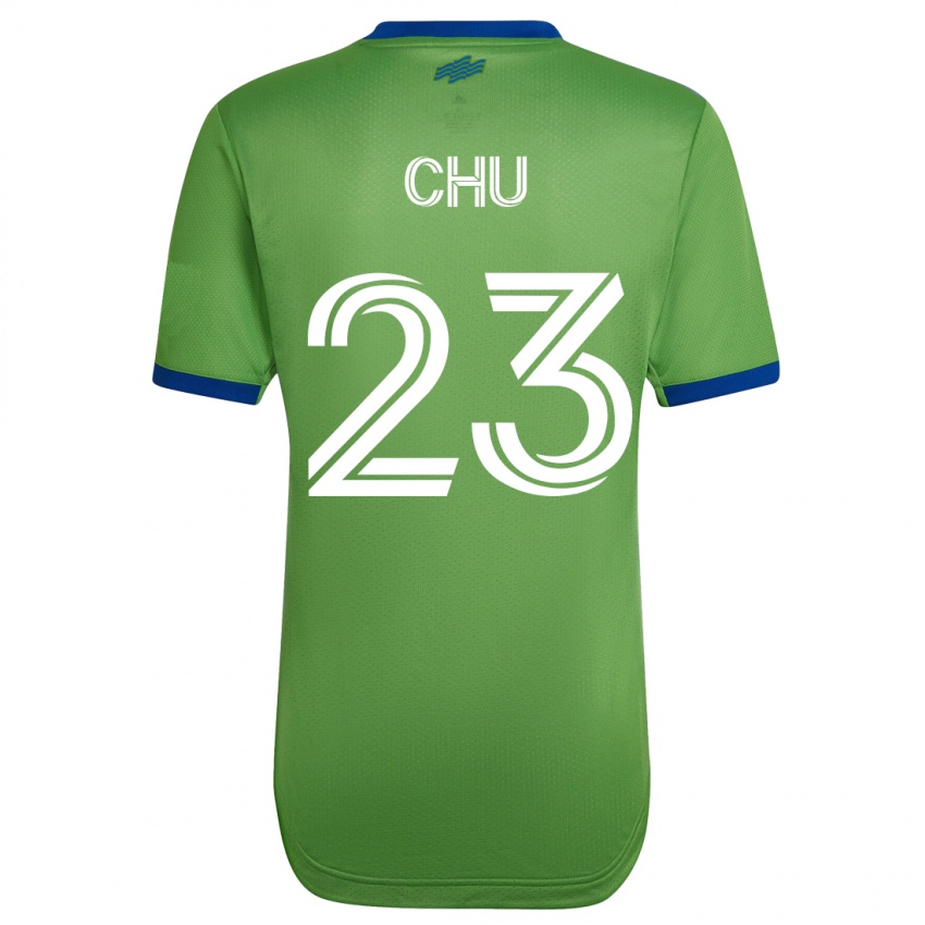 Męski Leo Chu #23 Zielony Domowa Koszulka 2023/24 Koszulki Klubowe