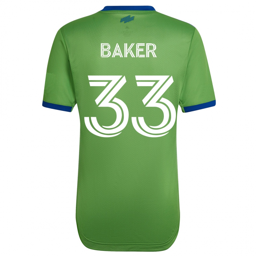 Męski Cody Baker #33 Zielony Domowa Koszulka 2023/24 Koszulki Klubowe