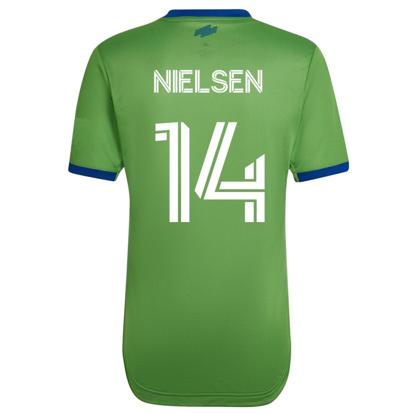 Męski Taylor Nielsen #14 Zielony Domowa Koszulka 2023/24 Koszulki Klubowe