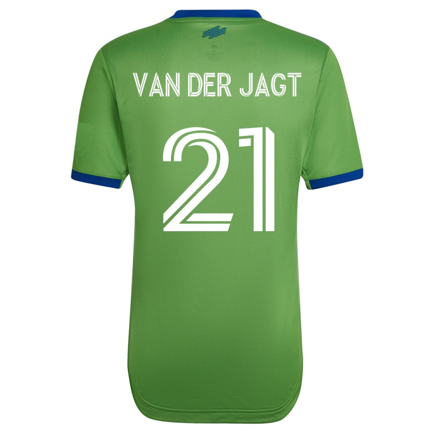 Męski Olivia Van Der Jagt #21 Zielony Domowa Koszulka 2023/24 Koszulki Klubowe
