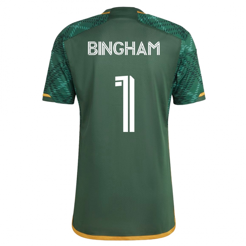 Męski David Bingham #1 Zielony Domowa Koszulka 2023/24 Koszulki Klubowe